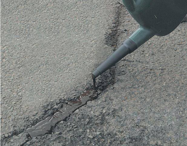 cracked pavement