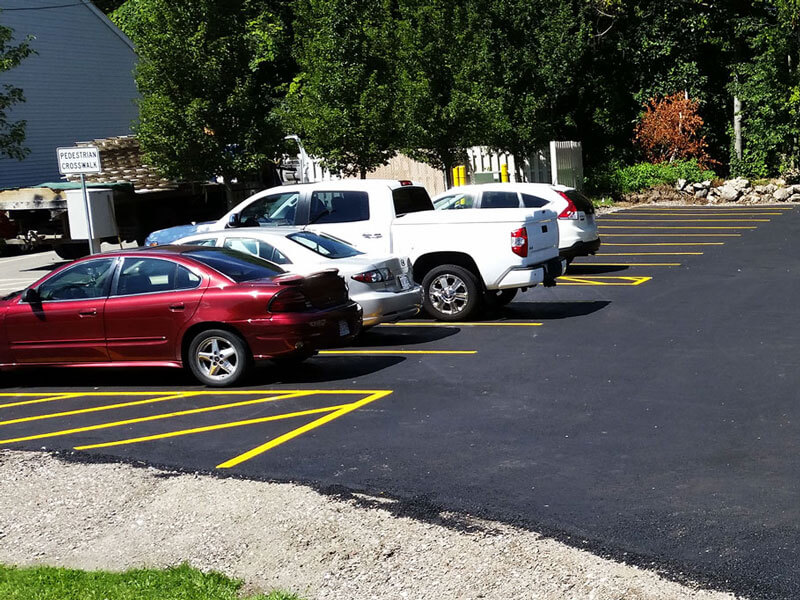asphalt parking lot